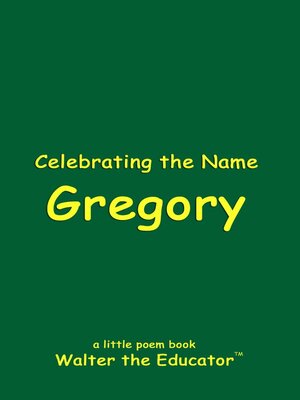 cover image of Celebrating the Name Gregory